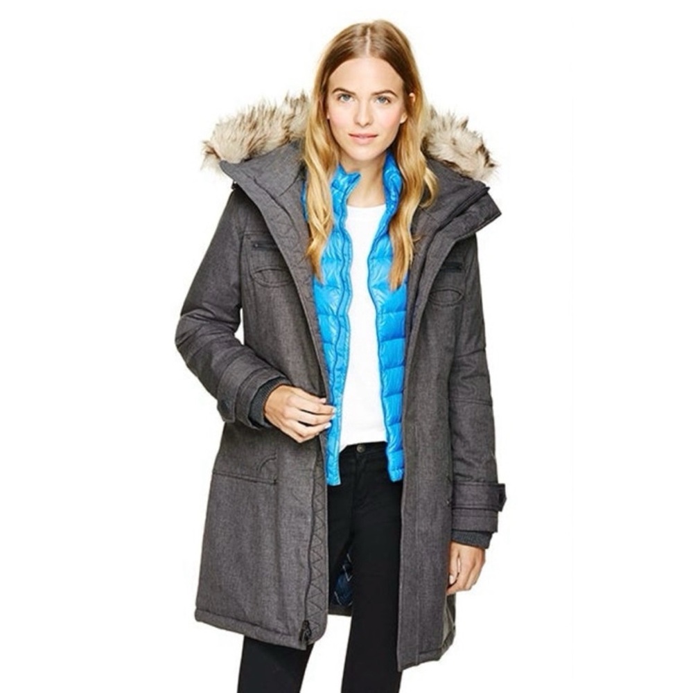 Aritzia TNA Verbier Gray Parka Jacket, size M